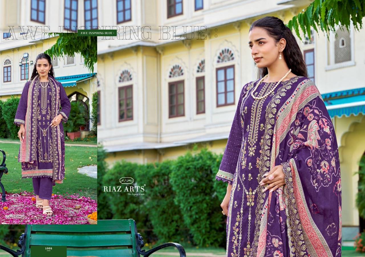 FARMAISH VOL 2 By RIAZ ARTS 1001 To 1006 Series Pakistani Suits Ethnic Wear LAWN COTTON CAMRIC Dresses At Wholesale